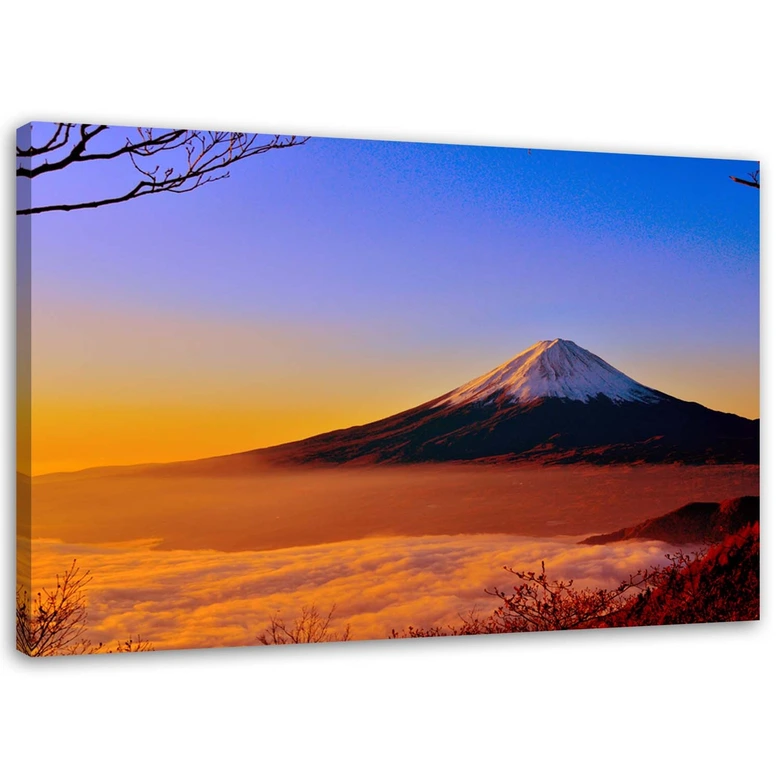 Leinwandbild, Berg Fuji Landschaft 