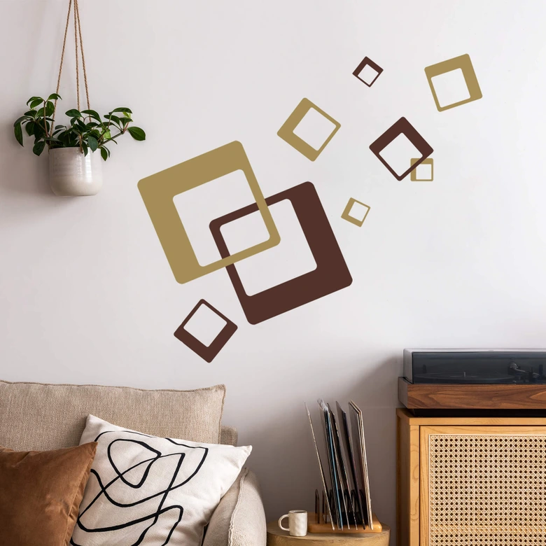 Retro Squares Wall Sticker 