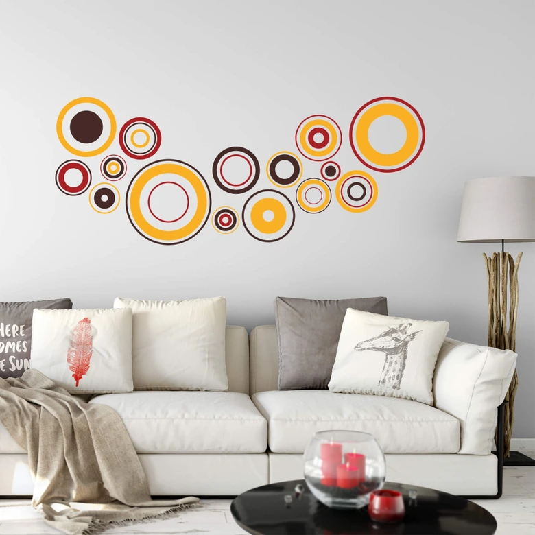 Retro Discs Orange Wall sticker 