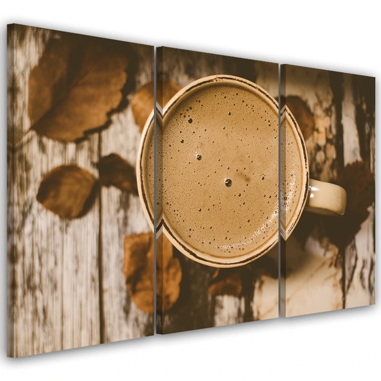 Leinwandbild 3-teilig, Kaffee Vintage Retro 