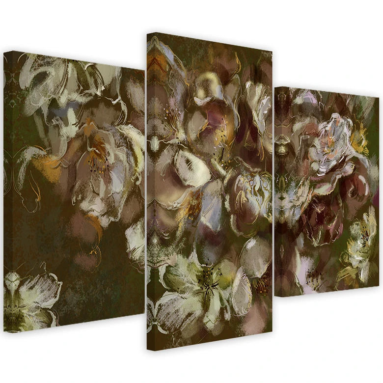 Leinwandbild 3 teilig, Iris Blume 