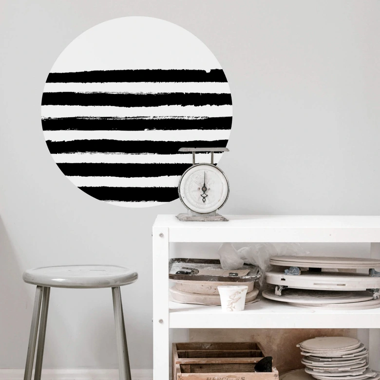 Wandtattoo - Black lines - Rund 