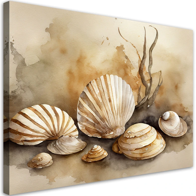 Leinwandbild, Meeresmuscheln Acryl 