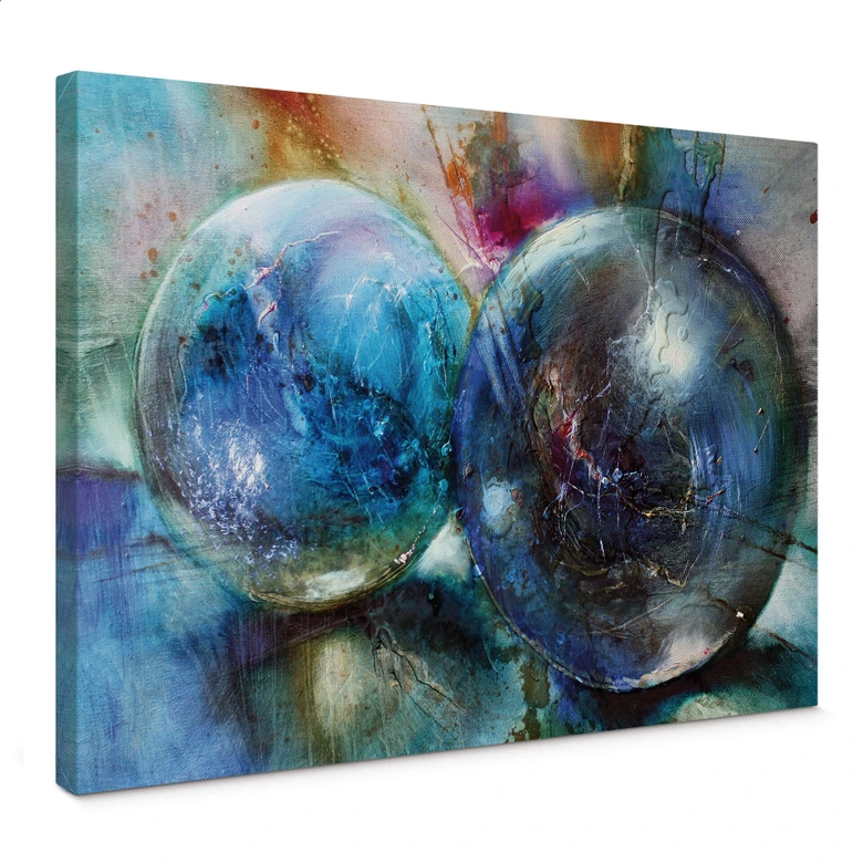 Lienzo Schmucker - Canicas azules 