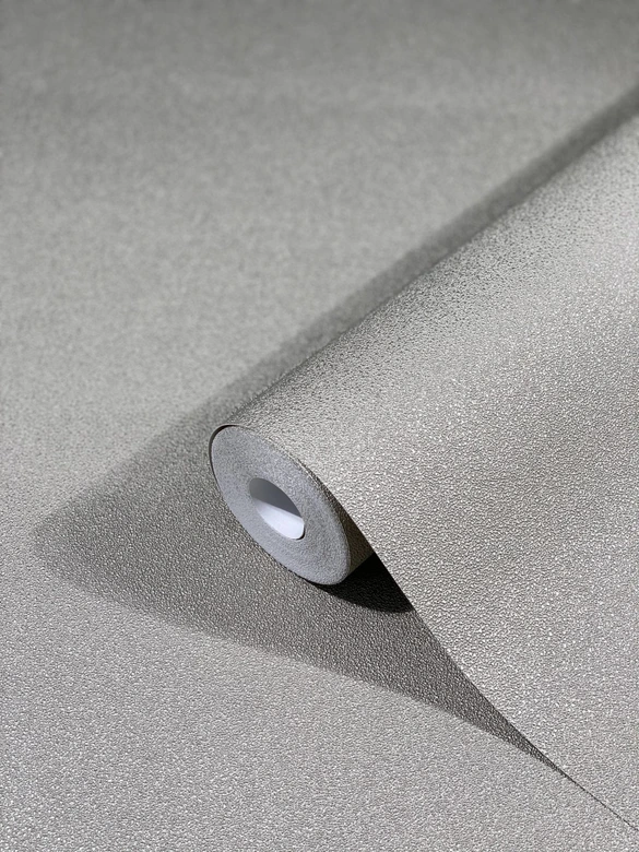Non-woven wallpaper with a slightly shiny grey plain texture by Harald Glööckler 
