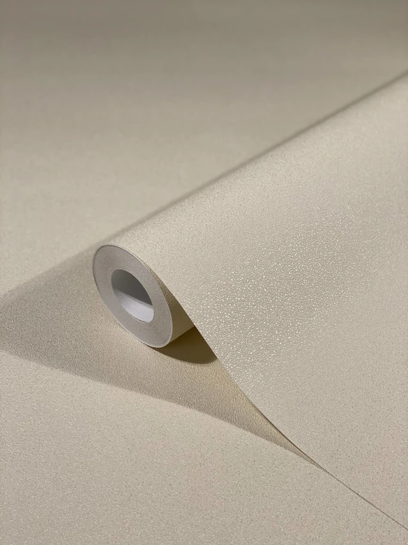 non-woven wallpaper with a slightly shiny beige plain texture by Harald Glööckler 