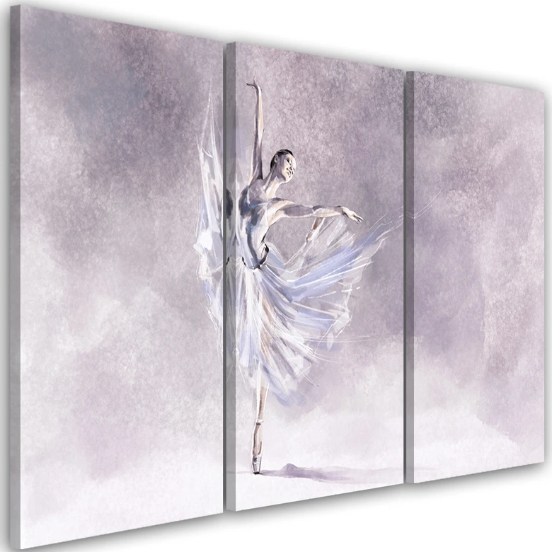Leinwandbild 3 teilig, Ballerina Pirouet 