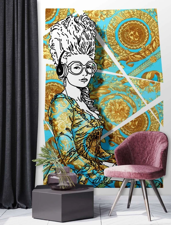 Fototapete, Moderne Dame abstrakt 