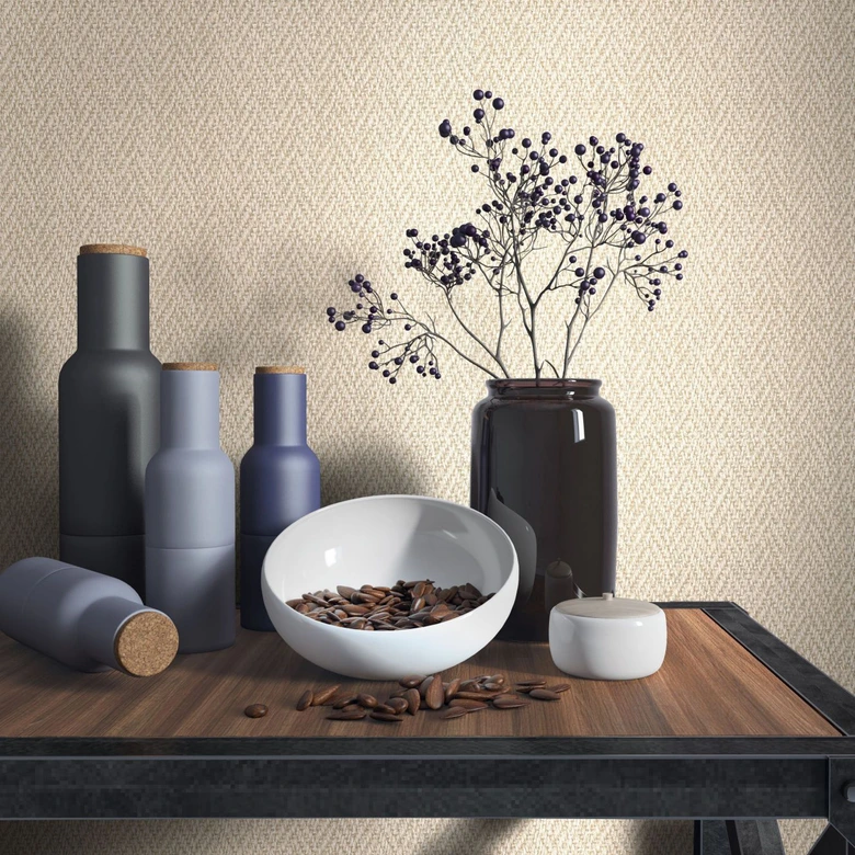 Tekstureret, ikke-vævet tapet Loft Superior i brun, beige 