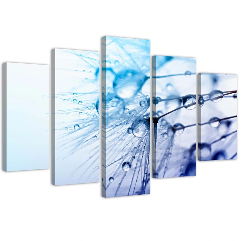 Leinwandbild 5 teilig, Rotscheitel-Laubenvogel 