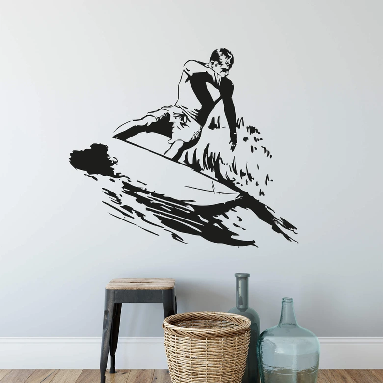 Sticker mural - Surfeur 