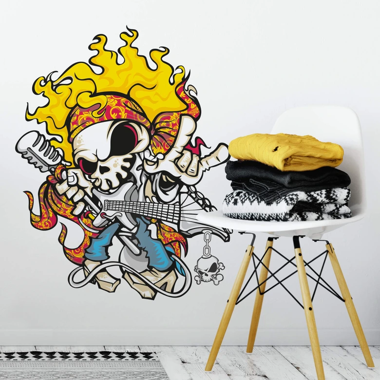 Wandtattoo Skull of Rock pure 