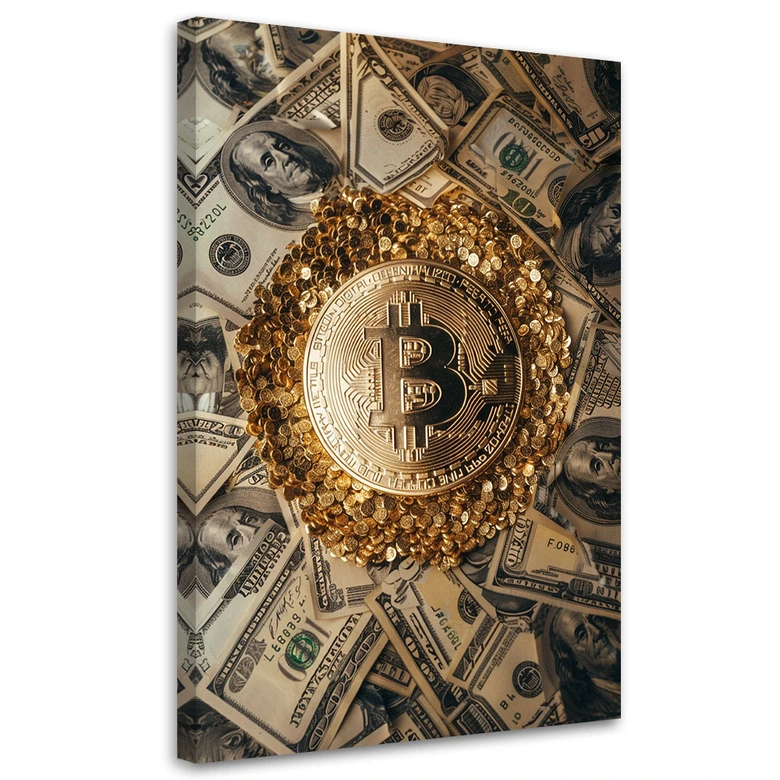 Leinwandbild Krypto-Bitcoin 