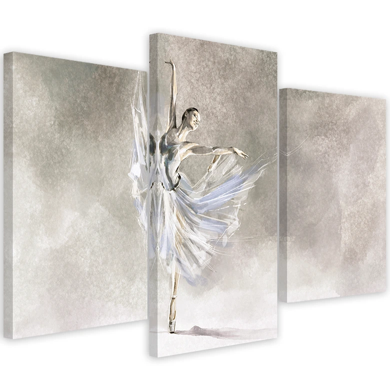 Leinwandbild 3 teilig, Ballerina Pirouet 