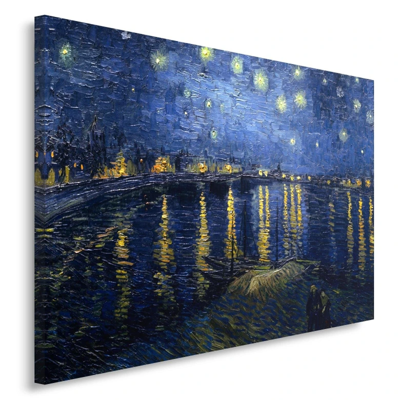 Tableau sur toile, Vincent van Gogh - Nuit étoilée sur le Rhône 