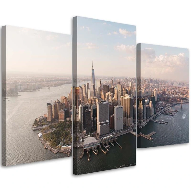 Leinwandbild 3-teilig, Stadt New York Manhattan USA 