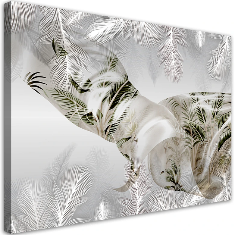 Canvas schilderij, Palm bladeren abstract 3D 