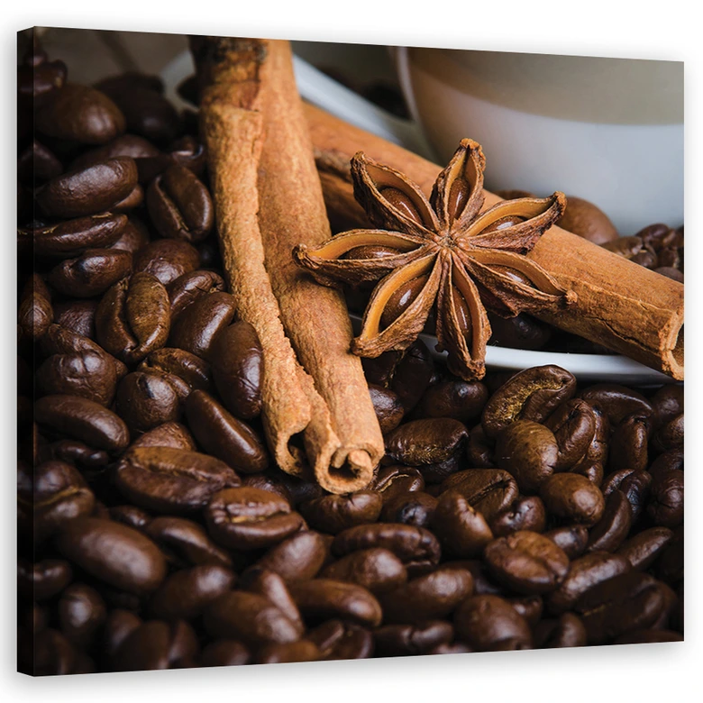 Canvasbillede, Anya Star og kaffe 