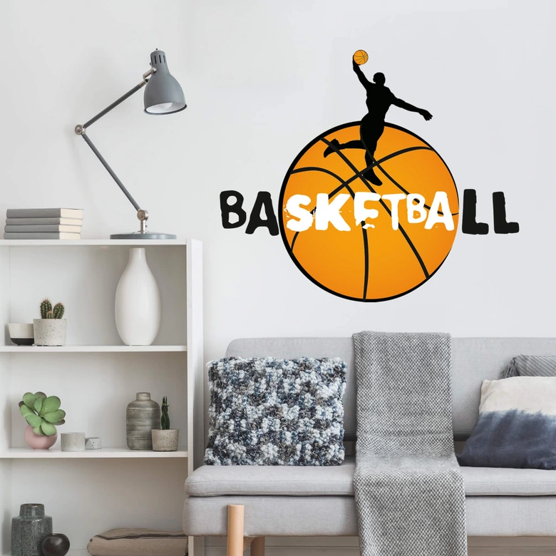 Muursticker Basketball Slogan 