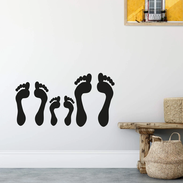 Wandtattoo Fuss Familie 