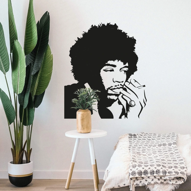 Wandtattoo Jimi Hendrix 