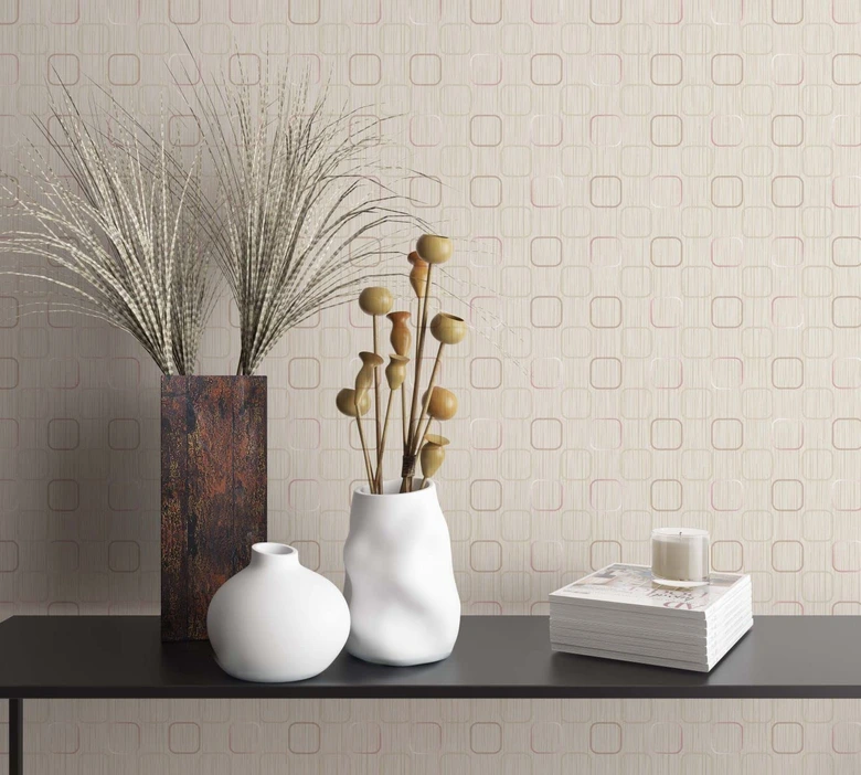 Vliestapete Abstrackt Grafisch Modern in Beige  