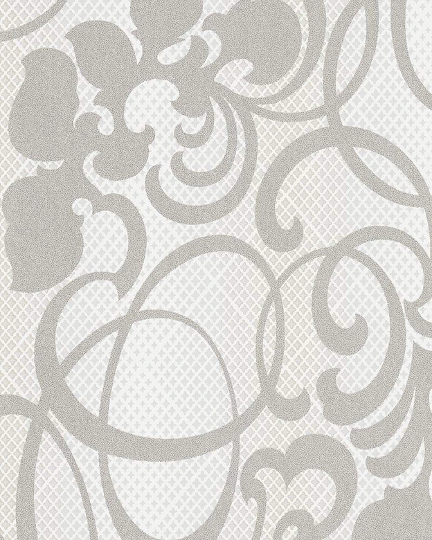 Vliestapete Ornamental Klassisch in Greige , Lounge 