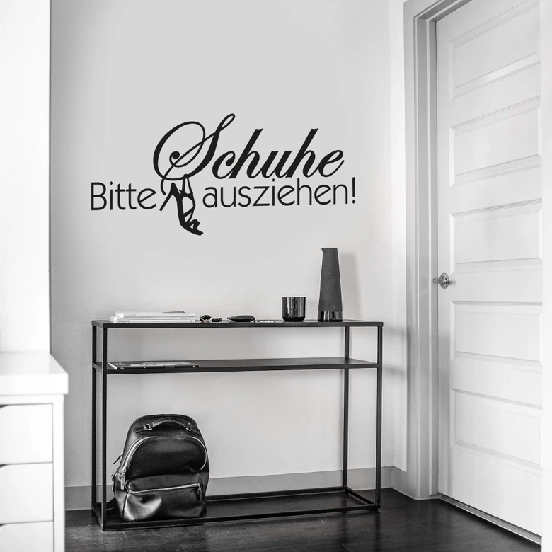 Wandtattoo Bitte Schuhe ausziehen 2 
