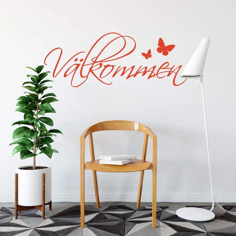 Wandtattoo Välkommen 