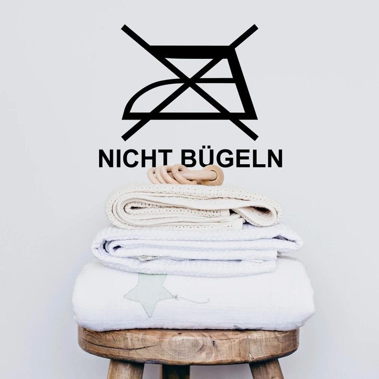 Wandtattoo Wäschezeichen Nicht Bügeln 