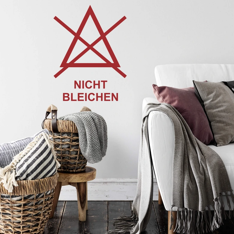 Wandtattoo Wäschezeichen Nicht Bleichen 