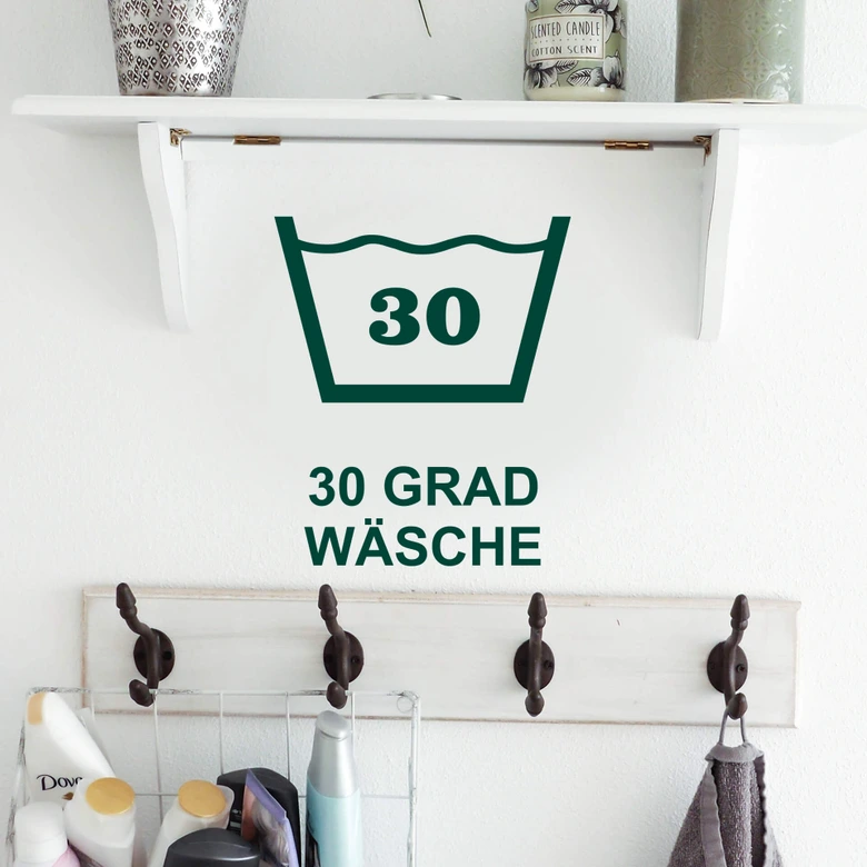 Wandtattoo Wäschezeichen 30 Grad 