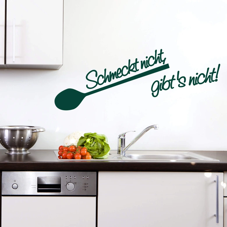 Wandtattoo Schmeckt nicht gibt's nicht! 5 