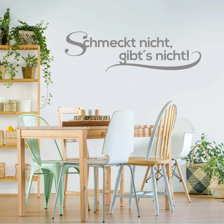 Wandtattoo Schmeckt nicht gibt's nicht 4 