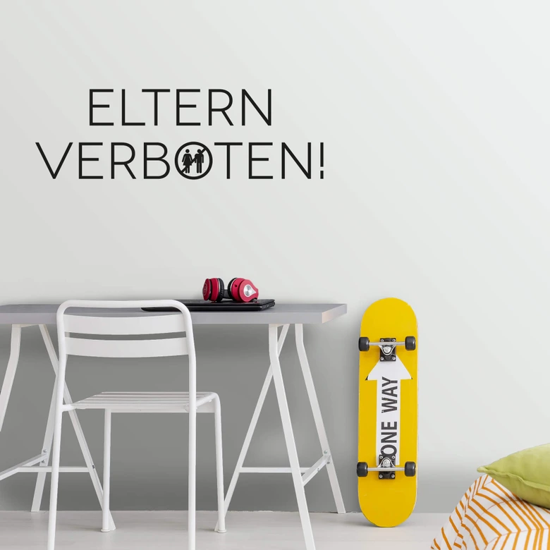 Wandtattoo Eltern verboten 1 