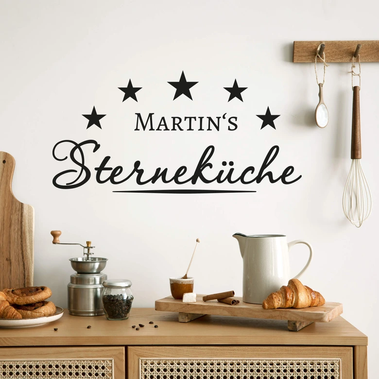 Wandtattoo + Name Sterneküche 
