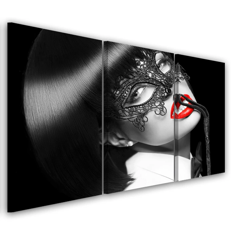 3-delige canvasprint, vrouwelijke Sey 