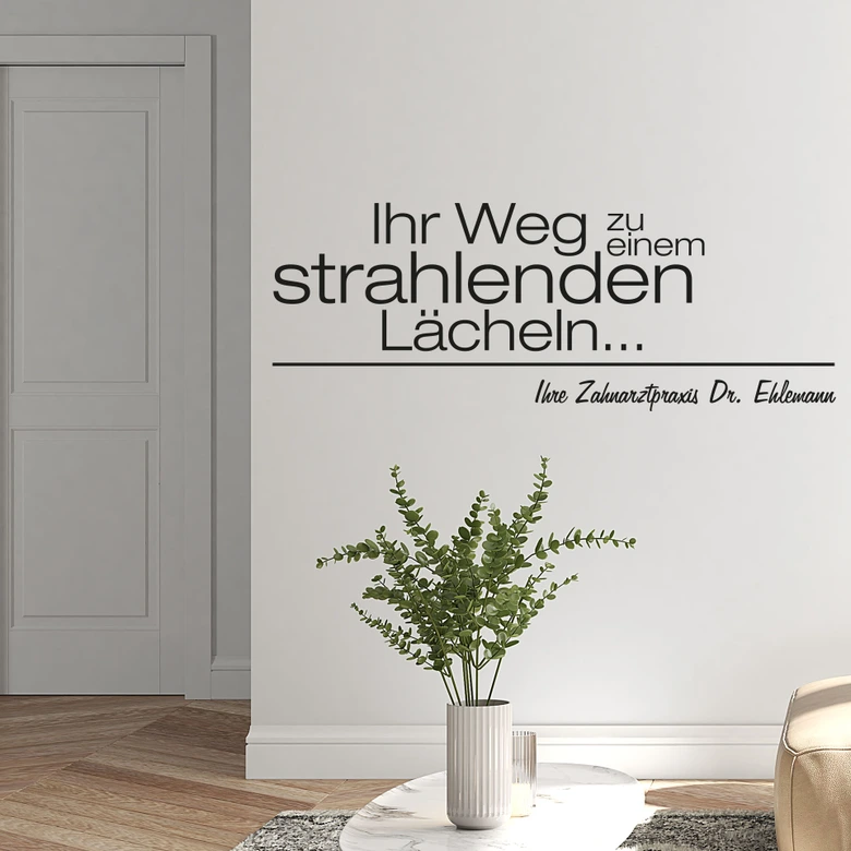 Wandtattoo + Name - Ihr Weg zu einem strahlenden Lächeln 