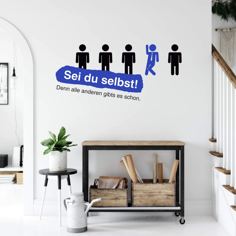 Wandtattoo Sei du selbst... 01 (2-farbig) 