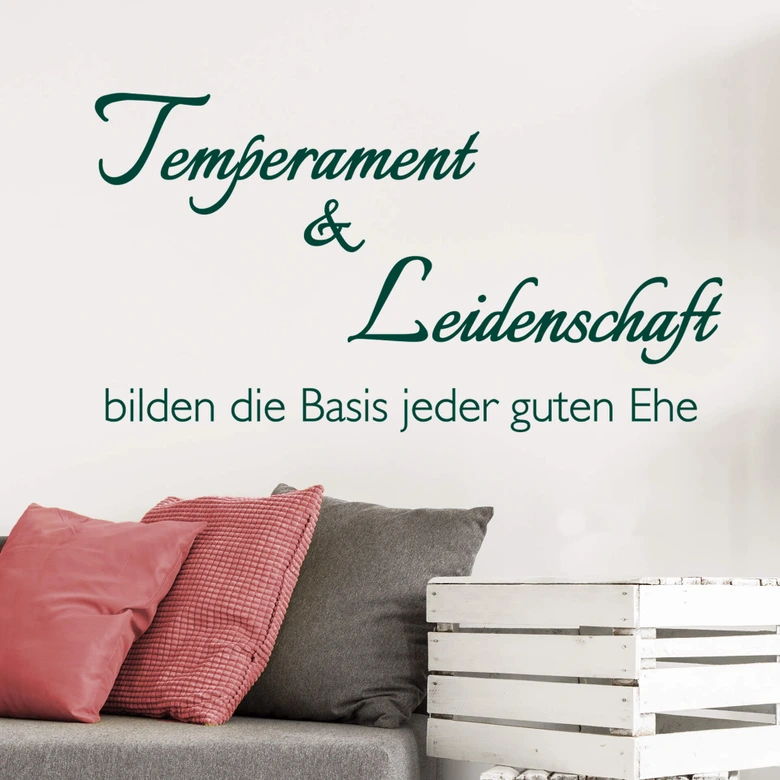 Wandtattoo Temperament & Leidenschaft 