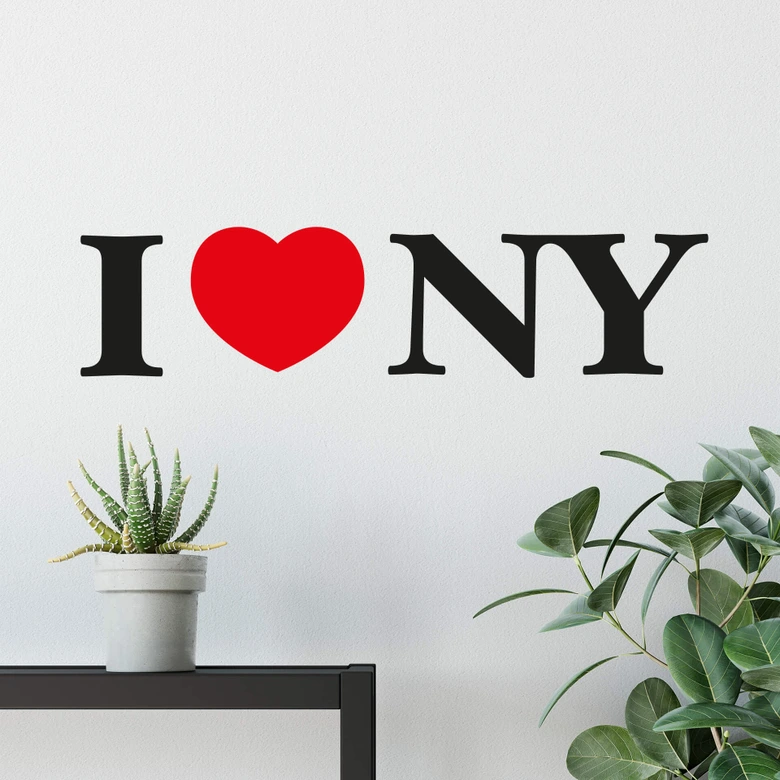 Sticker mural - I love NY 