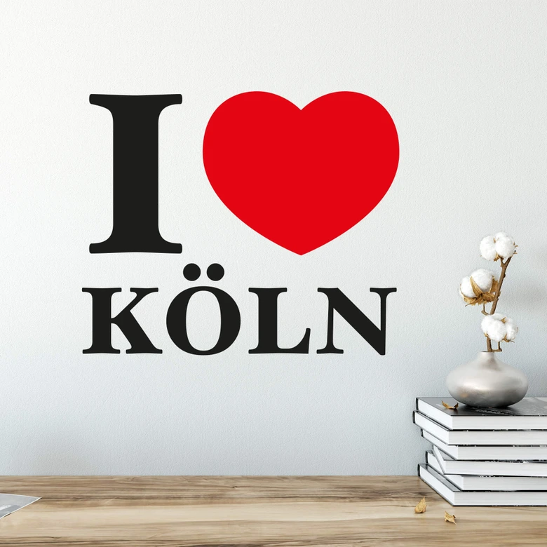Wandtattoo I love Köln 