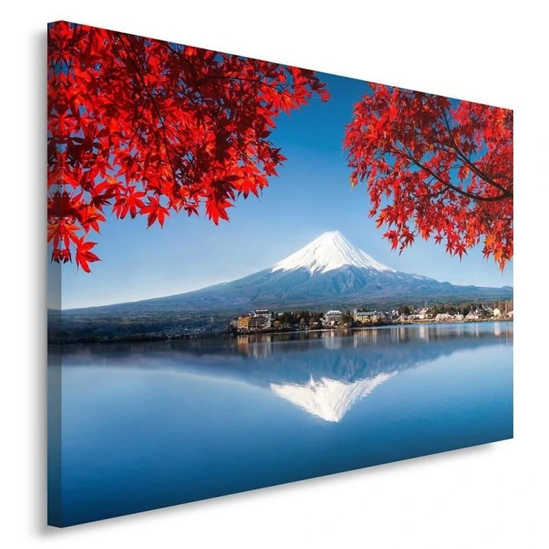 Canvasbillede, Fuji-bjerget Japan landskab 