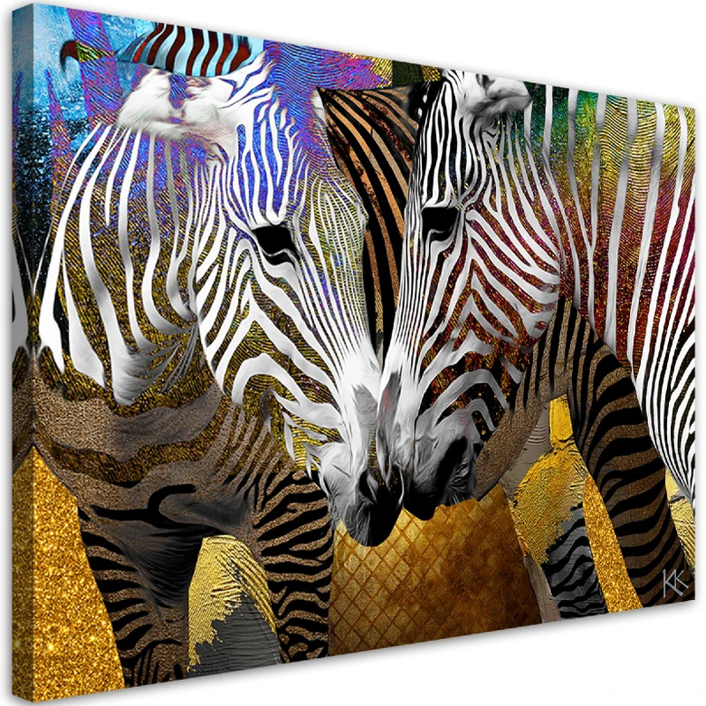 Canvasbillede, Zebra dyr abstrakt 