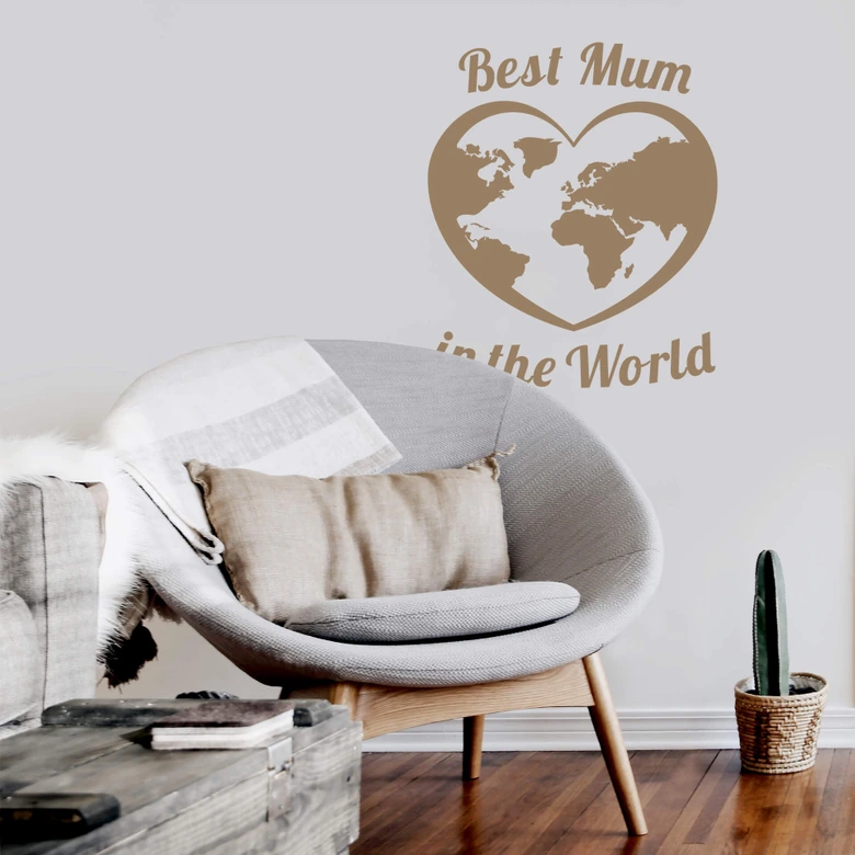 Wandtattoo Best Mum in the World 
