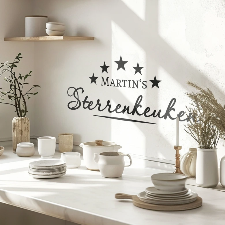 Wandtattoo + Name Sterrenkeuken 