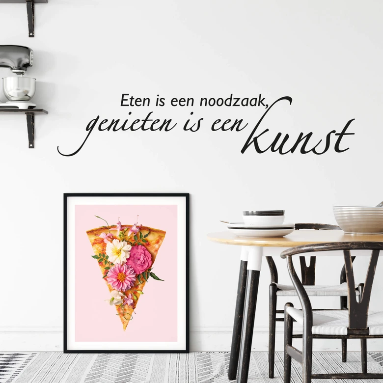 Wall sticker Eten is een noodzaak... 
