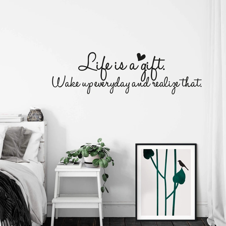 Sticker mural - Life is a gift... 