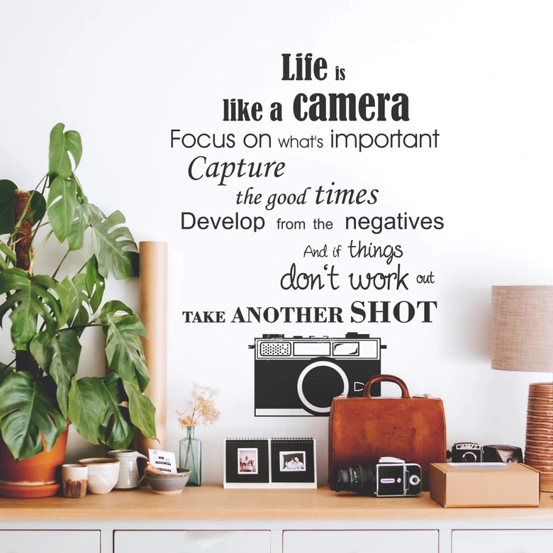 Sticker mural - Life is like a camera... 