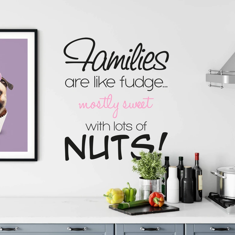 Adesivo murale - Families are like fudge... (2 colori) 